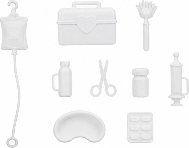 Accesorios abundantes para un papel de médico realista