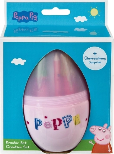 Set artístico de Peppa Pig con forma de huevito