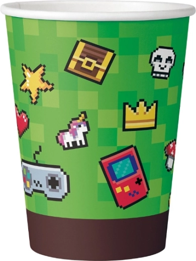 Vasos de papel Game On 200 ml (paquete de 6 uds)
