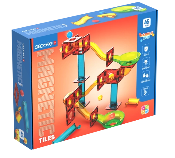 Pista de canicas Geomag – juego de construcción de 45 piezas