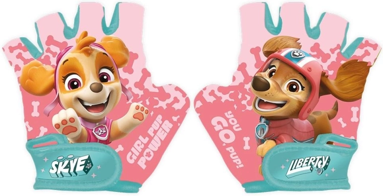 Guantes de ciclismo infantiles Patrulla Canina rosas - 1 pieza