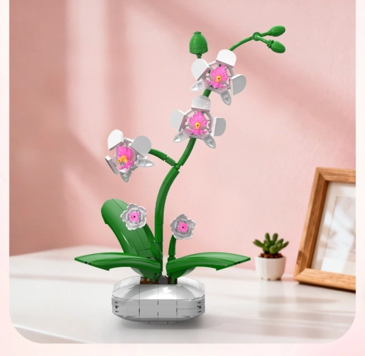 Orquídea realista como decoración de diseño