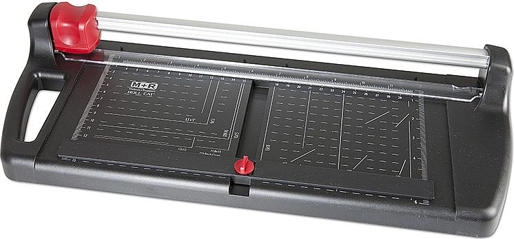 Cizalla rotativa M+R A4, de plástico, negra