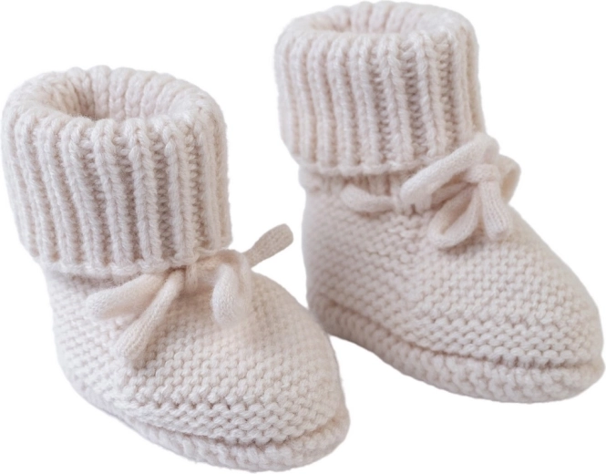 Patucos de merino Lodger birch 0–6 meses - 1 pieza