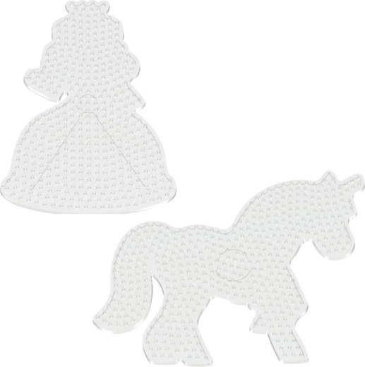 Playbox placas para cuentas para planchar – unicornio y princesa (2 uds.)