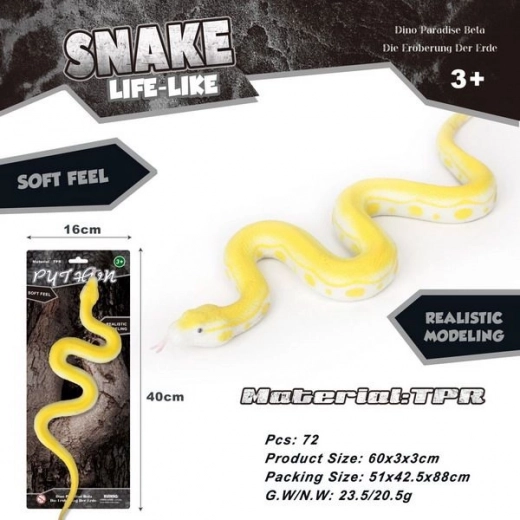 Serpiente de goma 60 cm