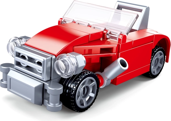 Sluban descapotable rojo – set de construcción