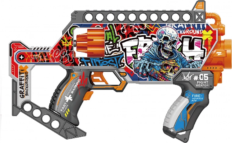 Subfusil de dardos de espuma estilo revólver 35 cm