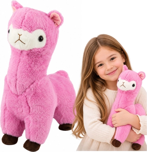 Alpaca de peluche rosa 38 cm - 1 pieza