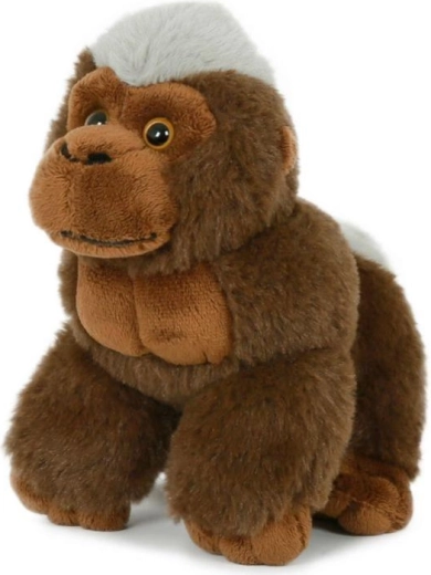 Gorila de peluche sentada marrón 14 × 17 cm
