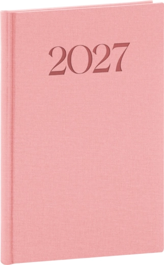 Agenda semanal Notique Biella 2027 rosa 15 × 21 cm