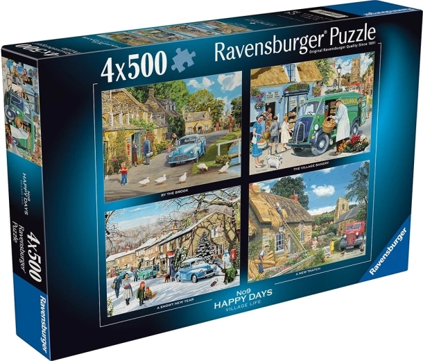 Puzzle Ravensburger Happy Days: Vida rural 4x500 piezas