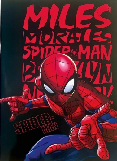Cuaderno escolar rayado Spider-Man B5 negro – 40 páginas