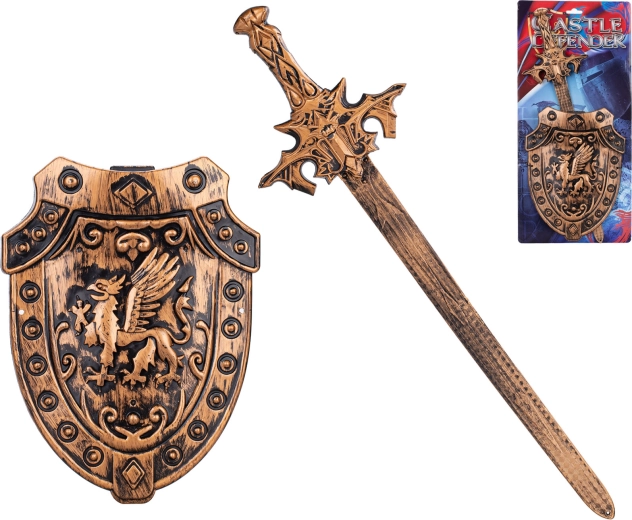 Set de espada y escudo de caballero para niños