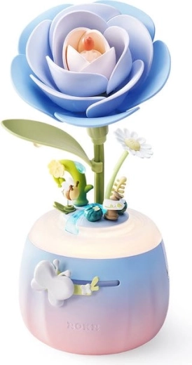 Robotime ROKR Floral Art rompecabezas 3D lámpara camelia (73 piezas)