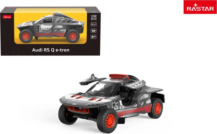 Coche metálico Rastar Audi RS Q e-tron 1:32 gris - 1 pieza