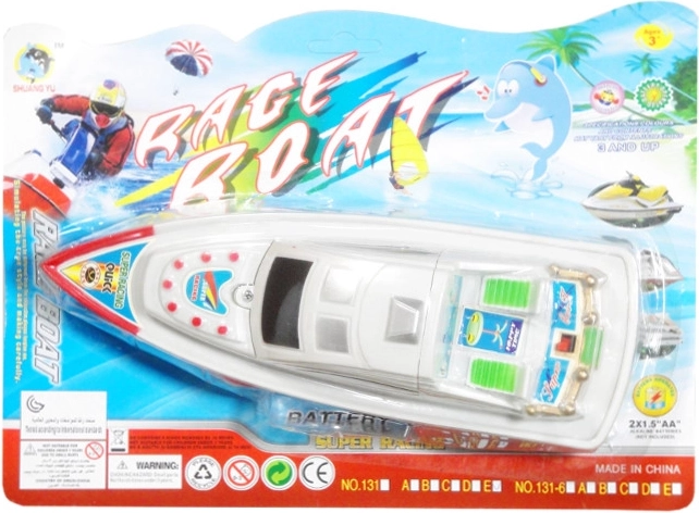 Lancha motorizada de plástico para niños