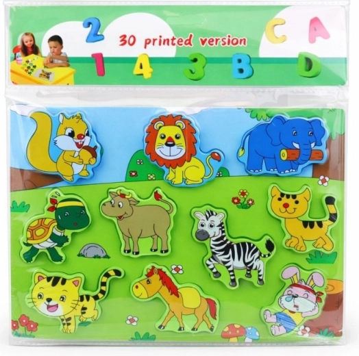 Rompecabezas de madera de animales 30 × 21 cm