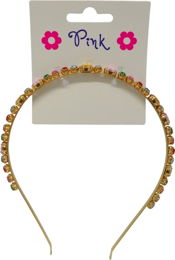 Diadema con diamante acrílico de colores para niñas
