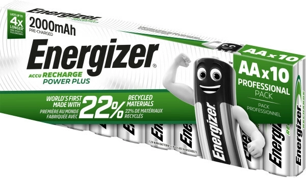 Baterías recargables AA 2000 mAh Energizer Power Plus, 10 uds