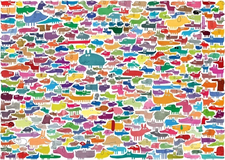 Ravensburger Puzzle 387 perros y 1 gato XXL 300 piezas