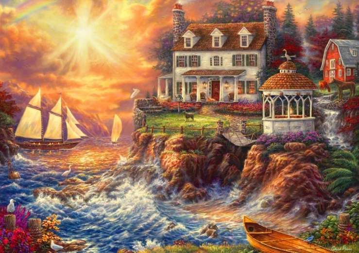 Puzzle Vida sobre el mar embravecido de BLUEBIRD 1000 piezas