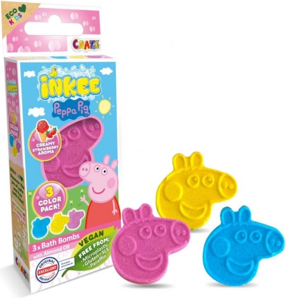 Inkee bombas efervescentes de baño PEPPA PIG en mini pack
