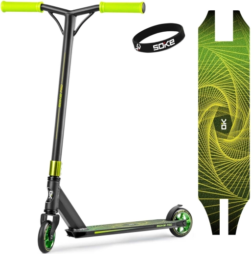 Soke Pro patinete freestyle amarillo-verde