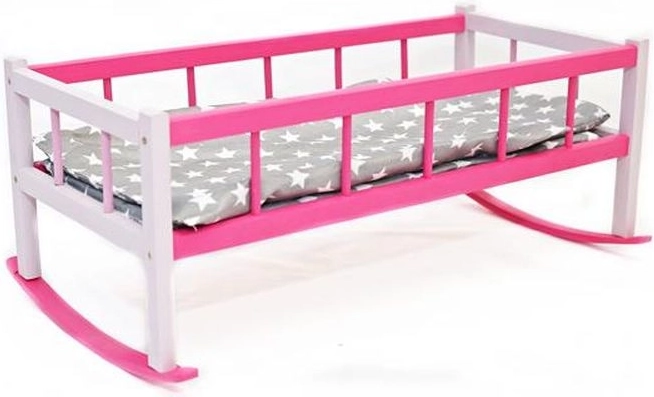 Gran cuna y camita para muñecas con ropa de cama 60 cm (mix de colores) - 1 unidad