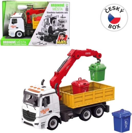 Camión de basura para montar con luz y sonido 30 cm