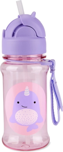 Skip Hop Zoo botella de tritán con pajita narval 355 ml