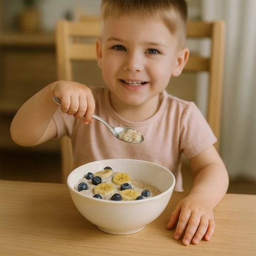 Forma infantil para una comida cómoda