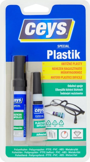 Pegamento para plásticos difíciles de pegar 3 g + 2 ml / 4 ml CEYS