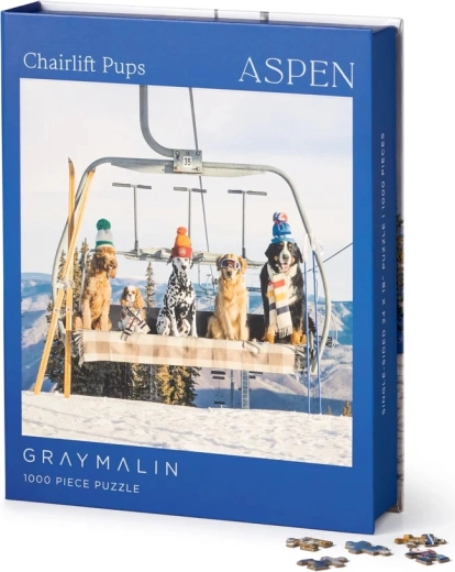 Puzle Perros en Aspen 1000 piezas – GRAY MALIN