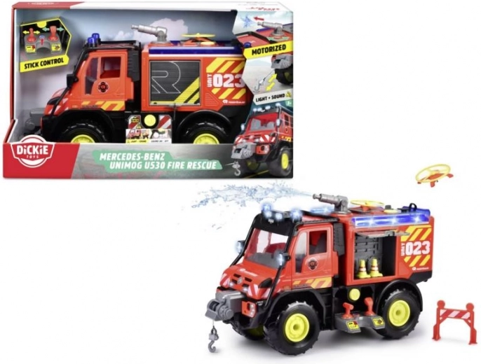 Camión de bomberos Mercedes-Benz Unimog U530 con efectos