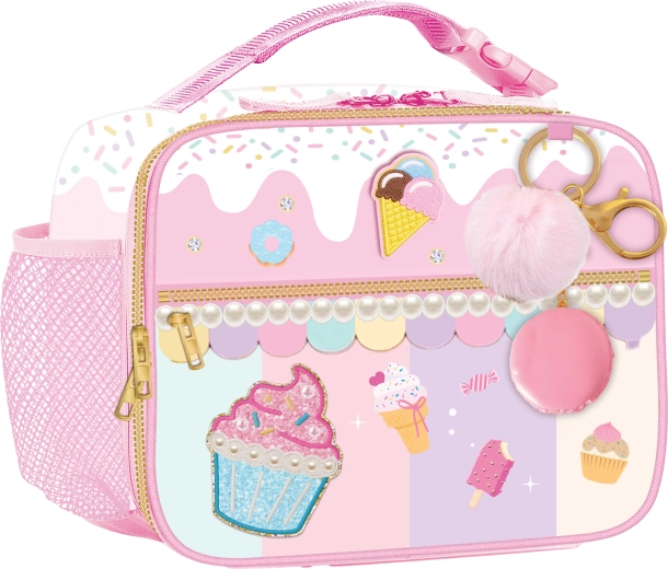 Bolsa térmica infantil para el almuerzo Cestita Arcoíris con llavero