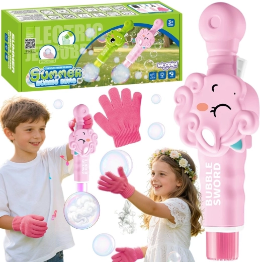 Pistola de burbujas mágica Woopie Unicornio con burbujas de humo, recargable