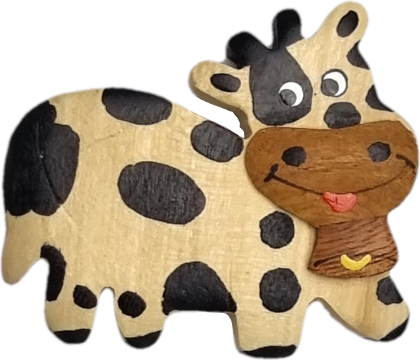 Imán de madera – vaca grande