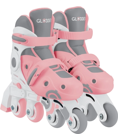 Patines en línea infantiles Globber 2 en 1 Learning Skates rosa pastel 30–33