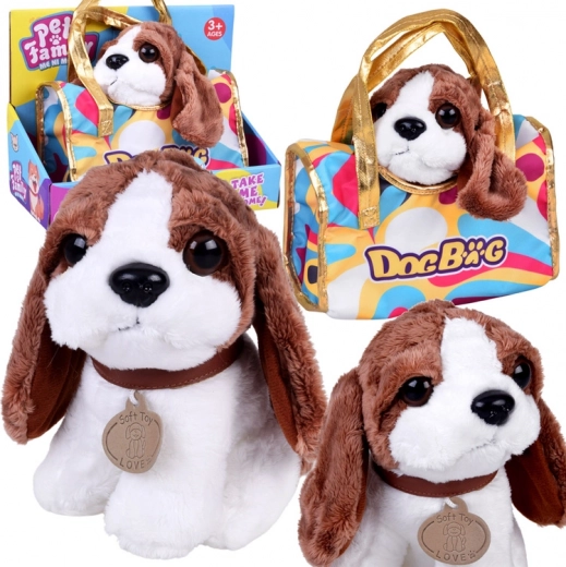 Adorable perrito de peluche en bolso – juguete suave para niños