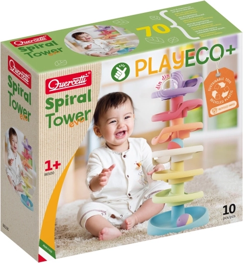Quercetti spiral tower play eco+ pista de canicas