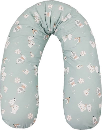Cojín de lactancia EKO Dogs mint 180 cm