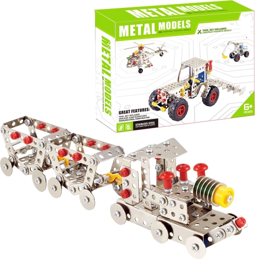 Kit de construcción metálico tren 277 piezas