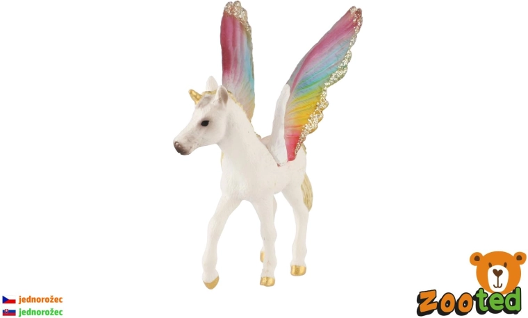 Unicornio con alas arcoíris - 1 unidad