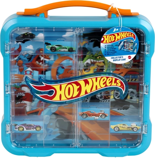 Vitrina de colección Hot Wheels para cochecitos con logo iluminado
