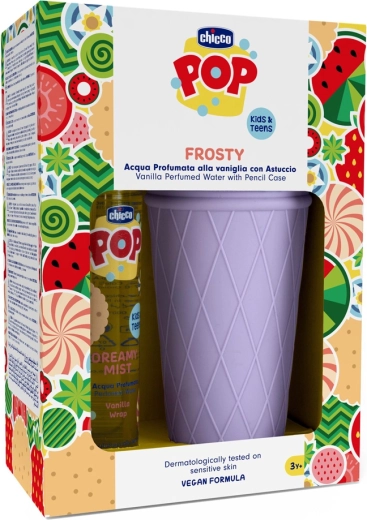 Chicco POP Dreamy Mist agua perfumada Vanilla Wrap 150 ml + estuche para material de escritura helado