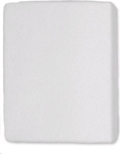 Sábana de rizo para cuna New Baby 140 × 70 cm blanca