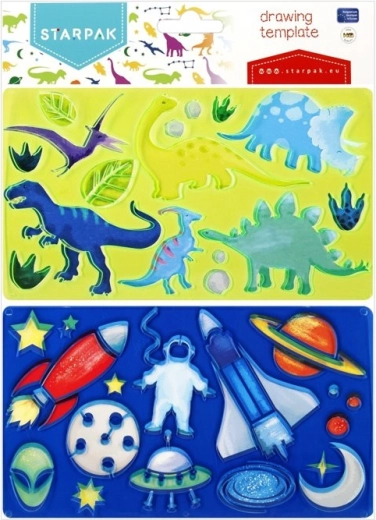 Plantillas de dinos y extraterrestres - 1 unidad