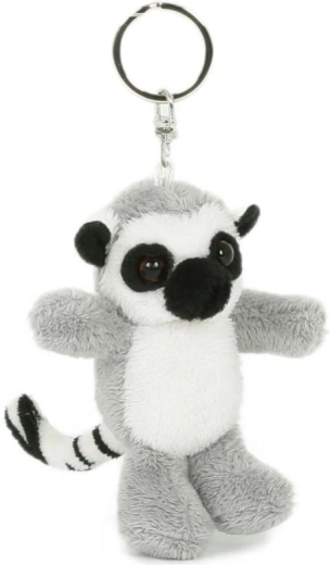 Llavero de peluche de lémur de cola anillada 7 × 8 cm
