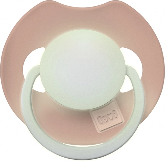 Chupete de silicona luminoso LOVI Prime 0–6 m, Blush